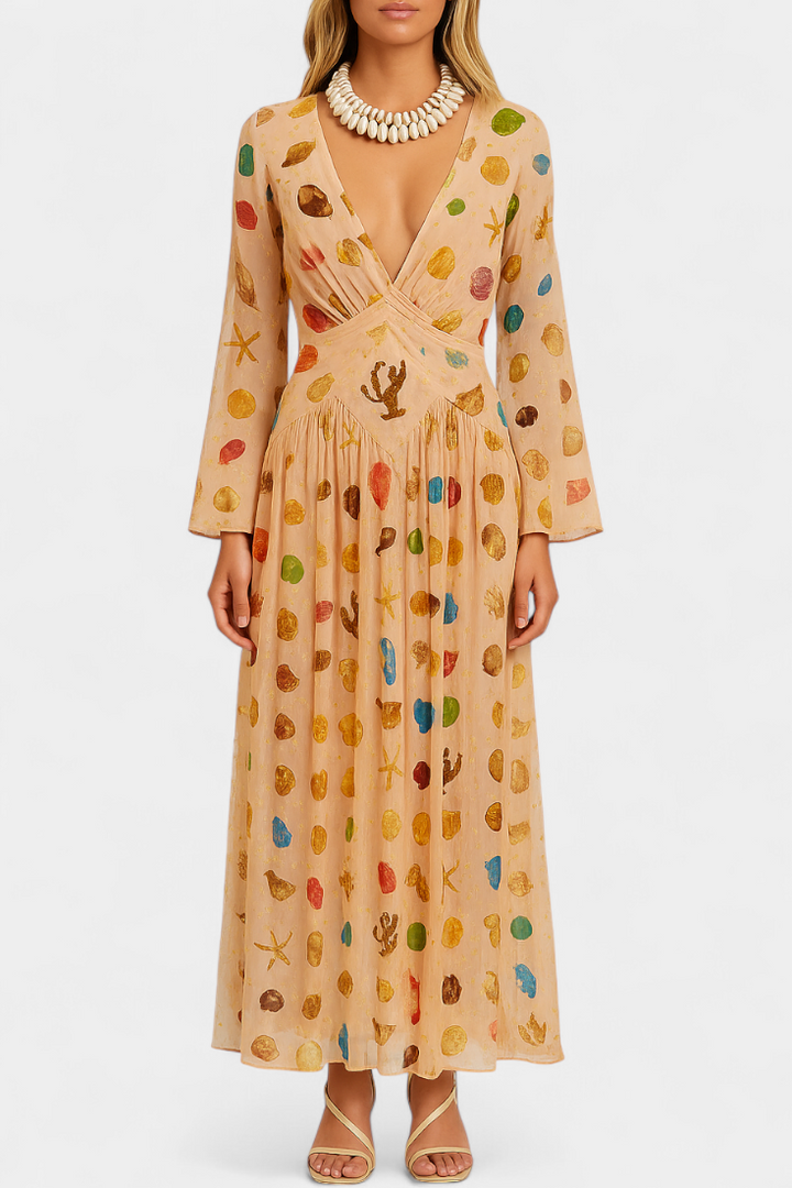 Vestido de Hada Alvie con Diseño de Conchas Marinas