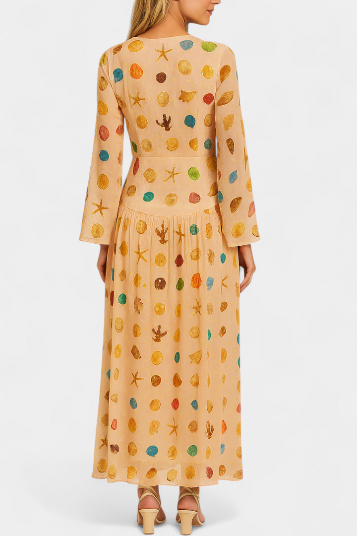 Vestido de Hada Alvie con Diseño de Conchas Marinas