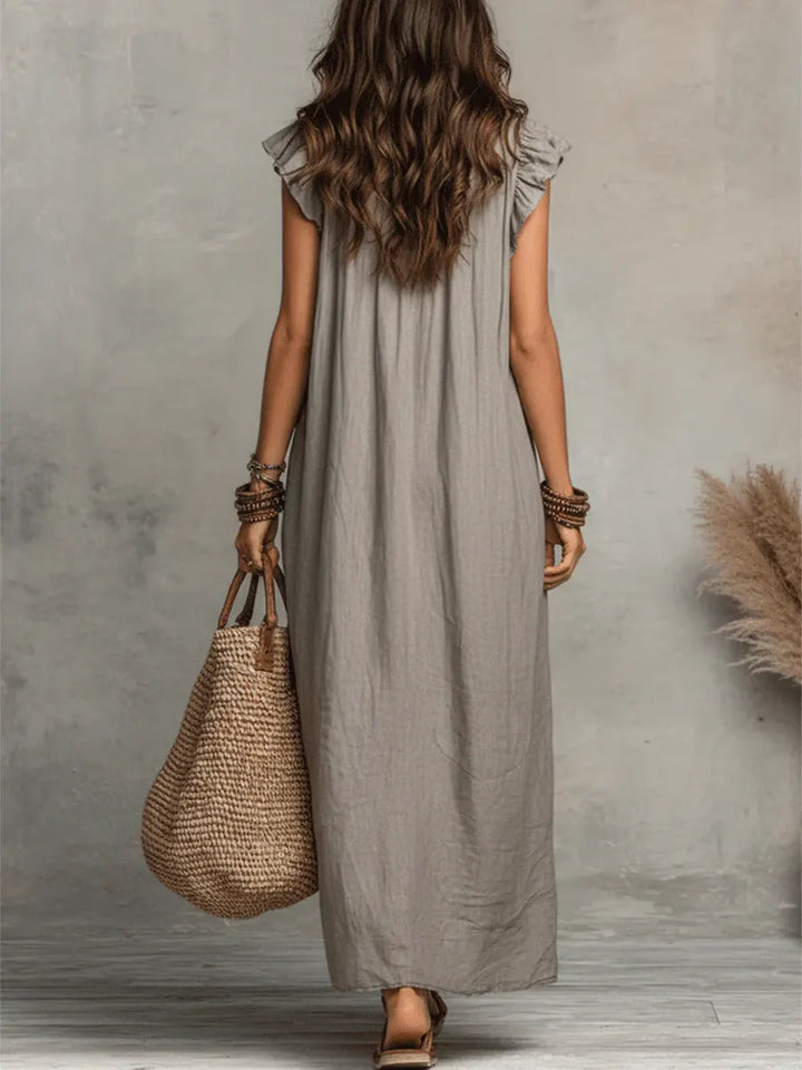 Camila™ | Vestido Largo Bohemio de Lino y Algodón